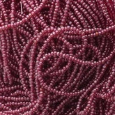 13/0 Charlotte Cut Preciosa (Czech) Bead Transparent Red Luster Strung